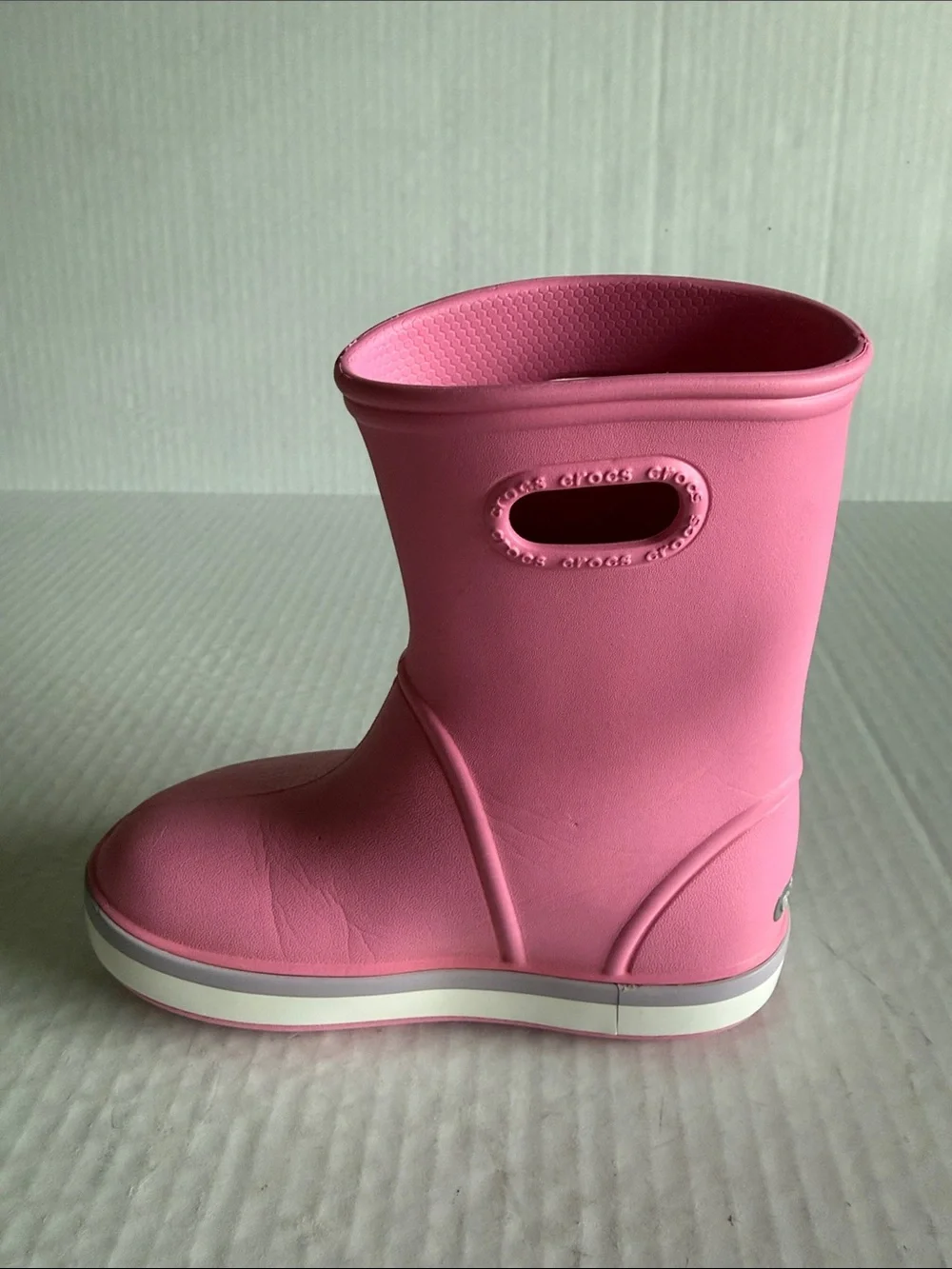 Crocs Pink Crocband Rainboots
